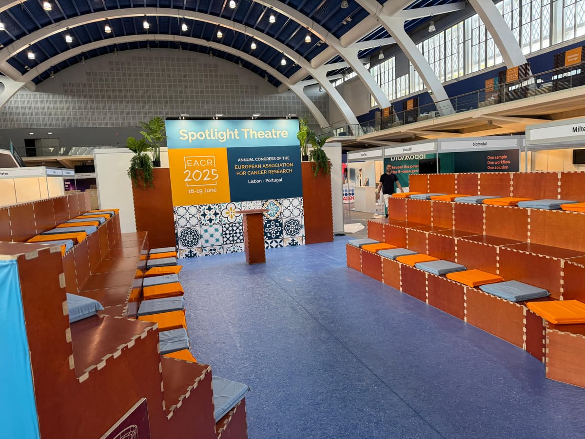 Overzicht presentatieplein beurshal EACR congres